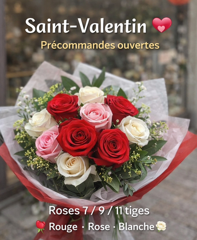 Bouquet de roses pour la Saint-Valentin 