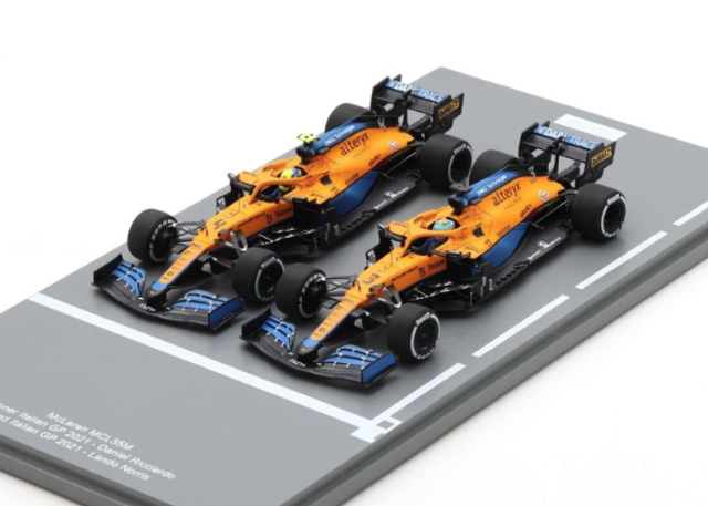 McLaren MCL35M Italien GP winner & 2th Spark 1:43 Doppel Set Formel 1