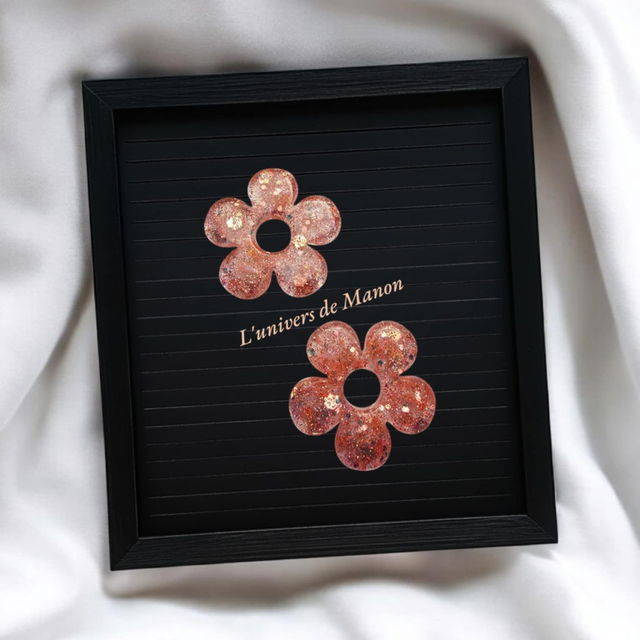 2 Pampilles fleur  (créoles interchangeables)  