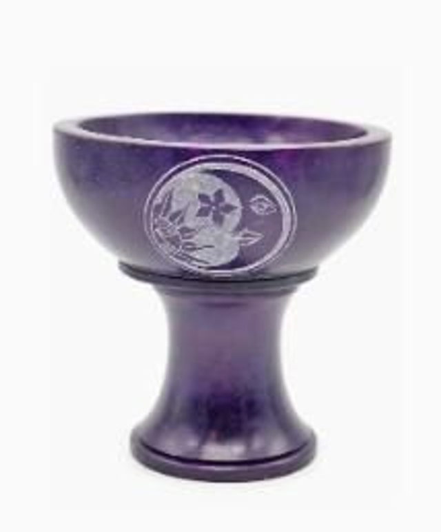 Vuolukivinen tahrakulho jalustalla Celestial