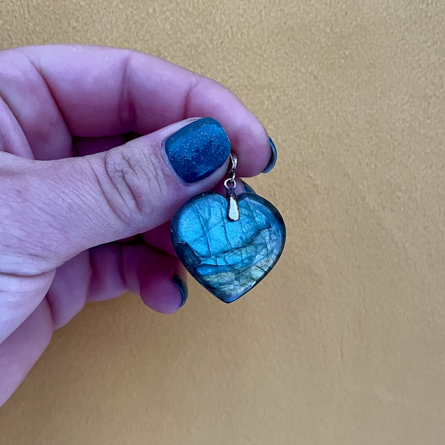 Pendentif en Labradorite et bélière argent