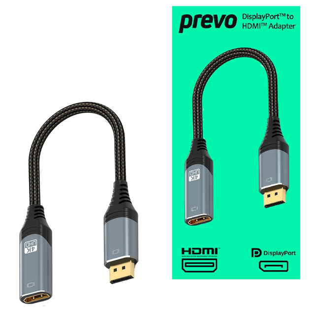 Prevo DPM-HDMIF-ADA Display Converter Adapter, DisplayPort (M) to HDMI (F)