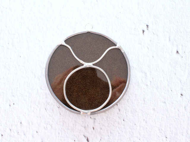 ♉ Suncatcher astro "Taureau" en vitrail