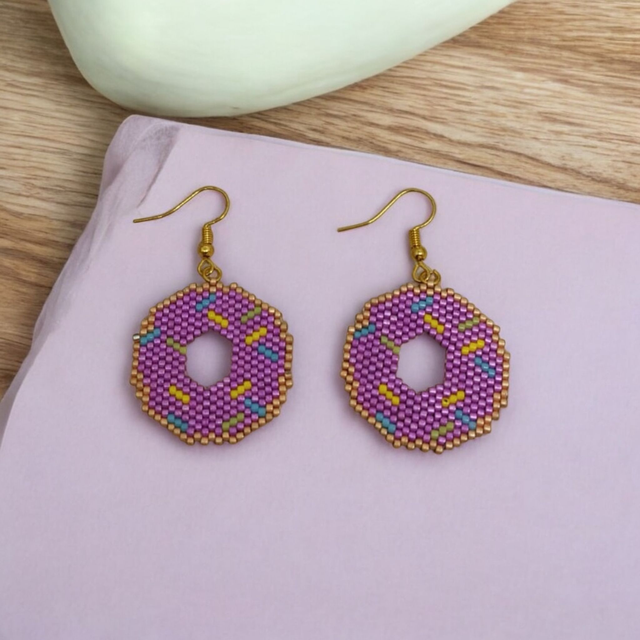 Boucles d'oreilles Donut's colorées