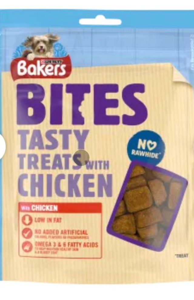 Bakers Dog Treat Chicken Bites 130g