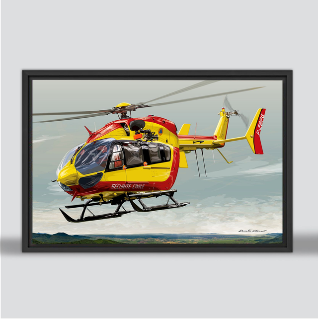 Illustration EC145 - Damien CHARRIT - Peintre de l'Air et de l'Espace