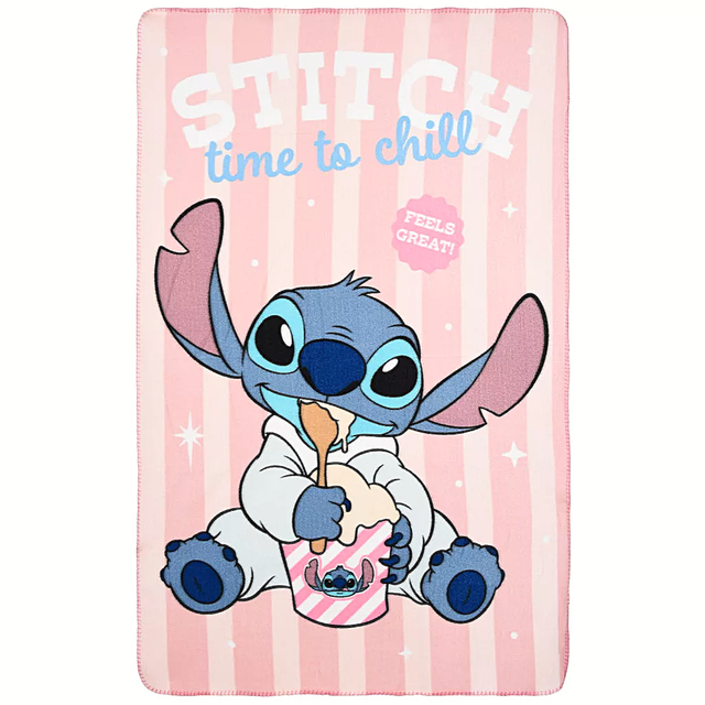 Couverture polaire Disney Lilo &amp; Stitch – Time to Chill (100x150 cm)