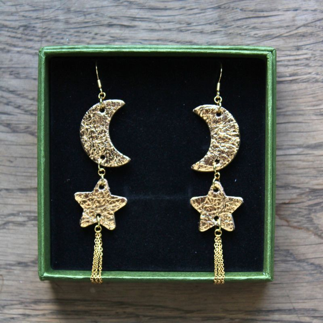 Boucles d’oreilles nuit étoilée 