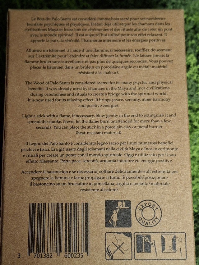 Box spirituelle palo santo/coquille saint jacque