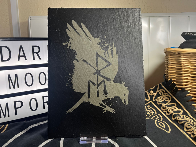 Raven Bindrune - slate panel