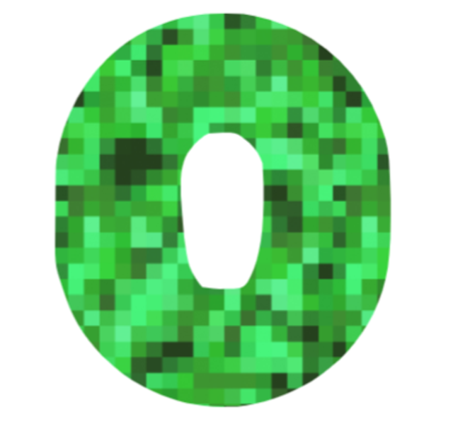 Pixels Green Over patch G6