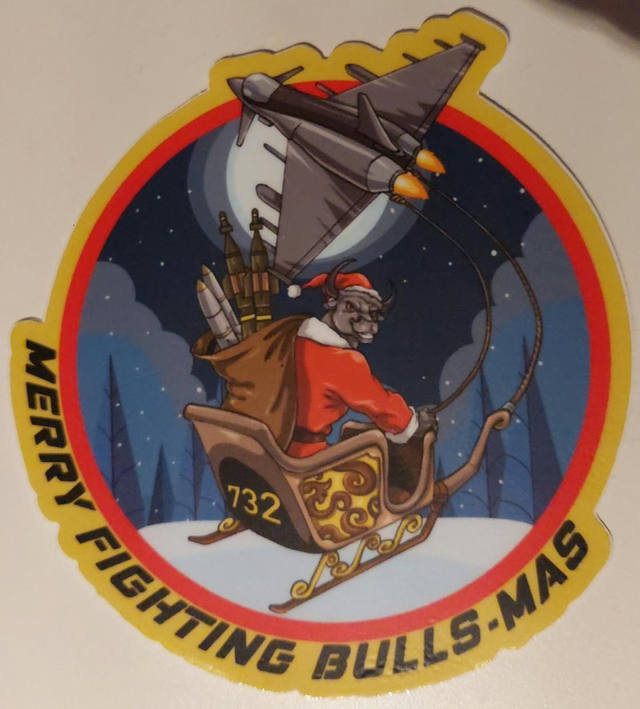 Christmas Sticker 732 FIGHTING BULLS 