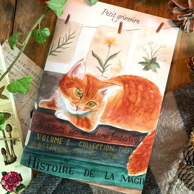 Carnet A5 Petit Grimoire Le chat de la sorcière