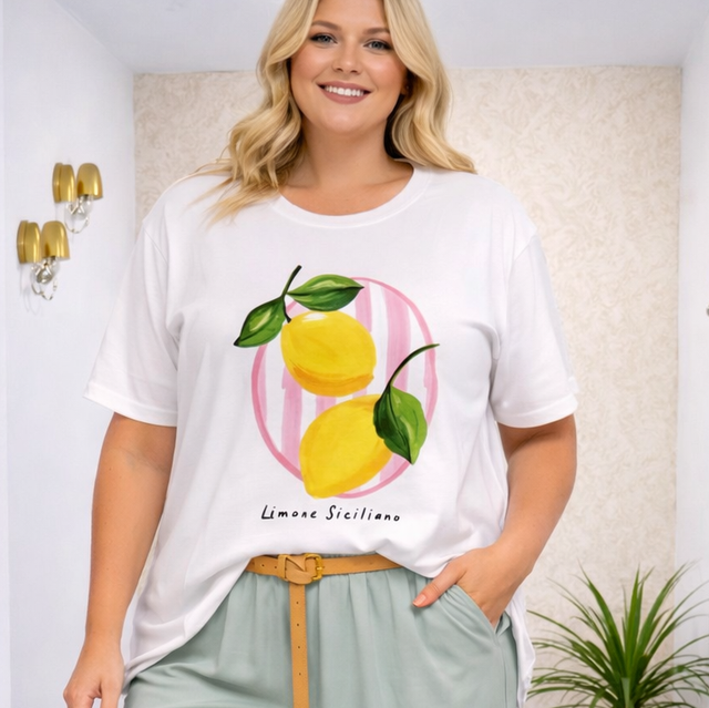 T-shirt citron rose 