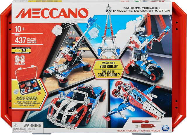 MECCANO - MALLETTE da Costruzione 5 Modelli - Valigetta portaoggetti - Gioco Costruzione 2 Attrezzi - Giocattolo per Bambini da 10