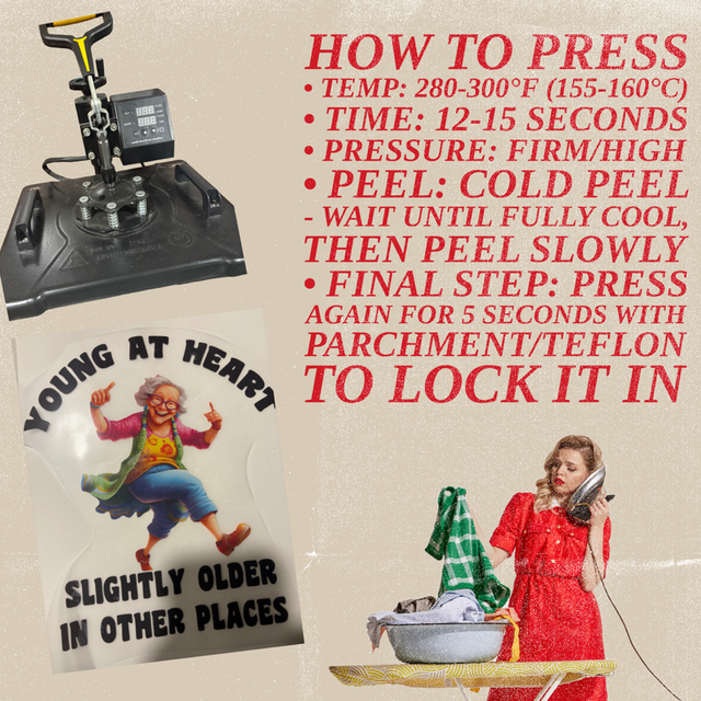 Young at heart Ready to press DTF print