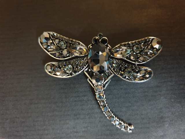 Black Dragonfly Brooch 