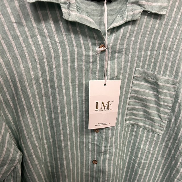 LMF - Green Shirt with White Stripes - Free Size - 1926