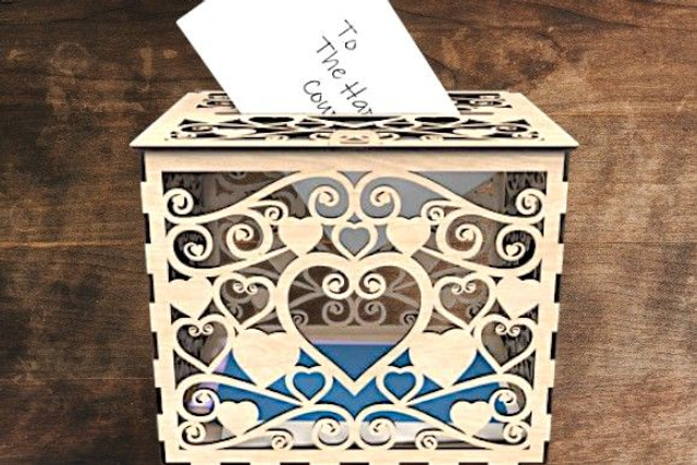 Urne mariage Ajourée coeur 