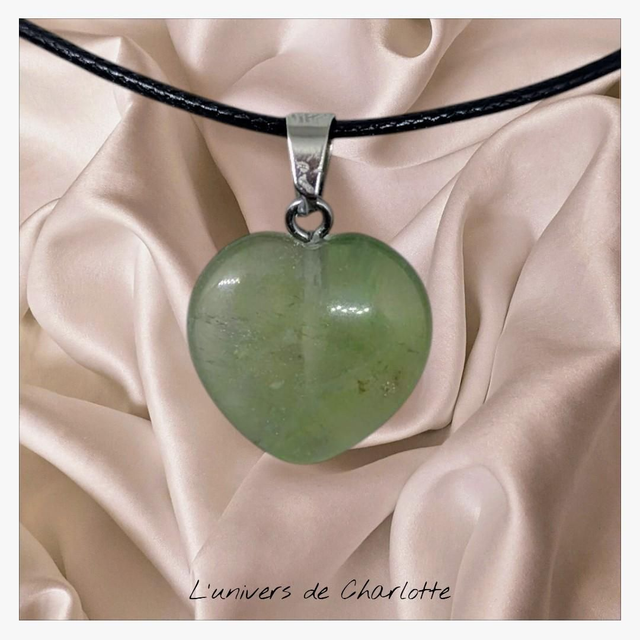 Pendentif &quot;Fluorite&quot; coeur PN-318