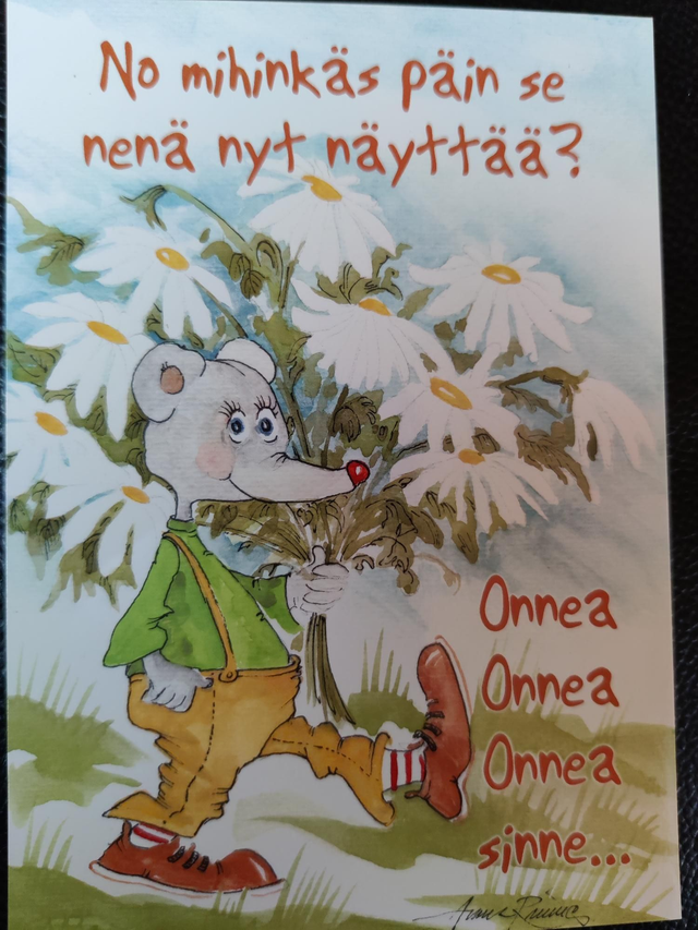 Postikortti No mihinkäs päin...