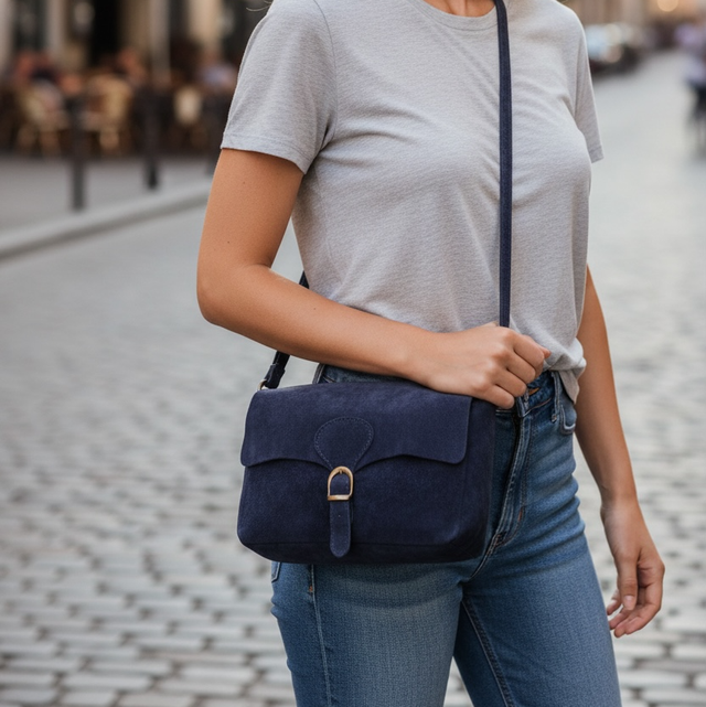 Besace croûte de cuir 