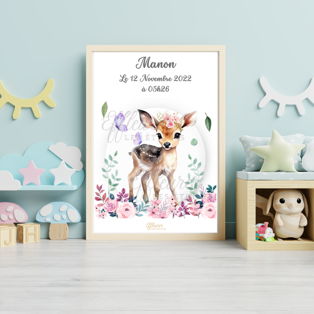 Affiche Bébé - Faon