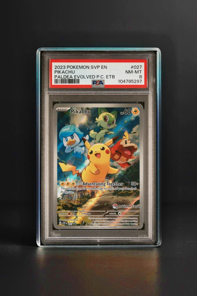 PIKACHU , PALDEA EVOLVED -POKEMON CENTER, 2023 SVP [PSA 8]