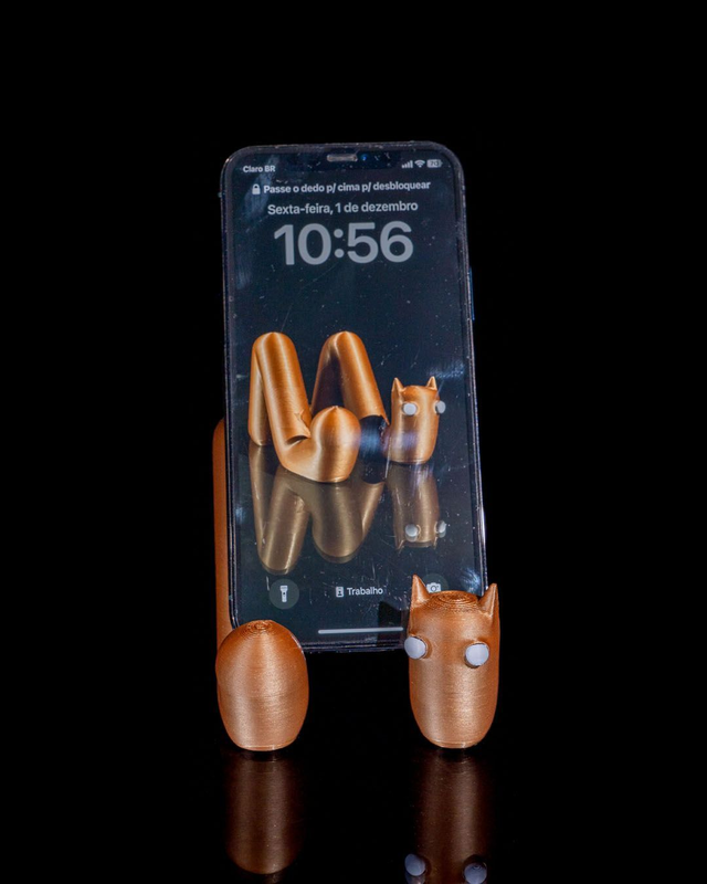 Support de téléphone chat fantôme