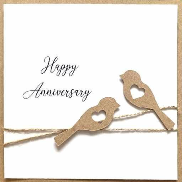 Happy Anniversary Birds On Twine