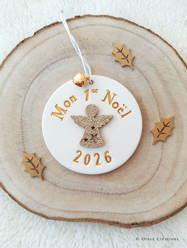 Boule de Noël "Mon 1er Noël" en argile