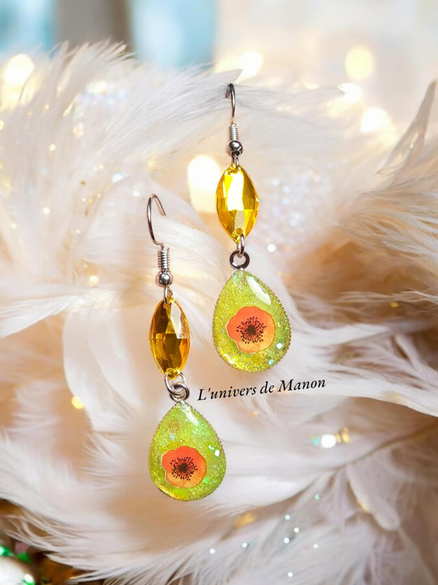 Boucle d&#039;oreille goutte Sarah 