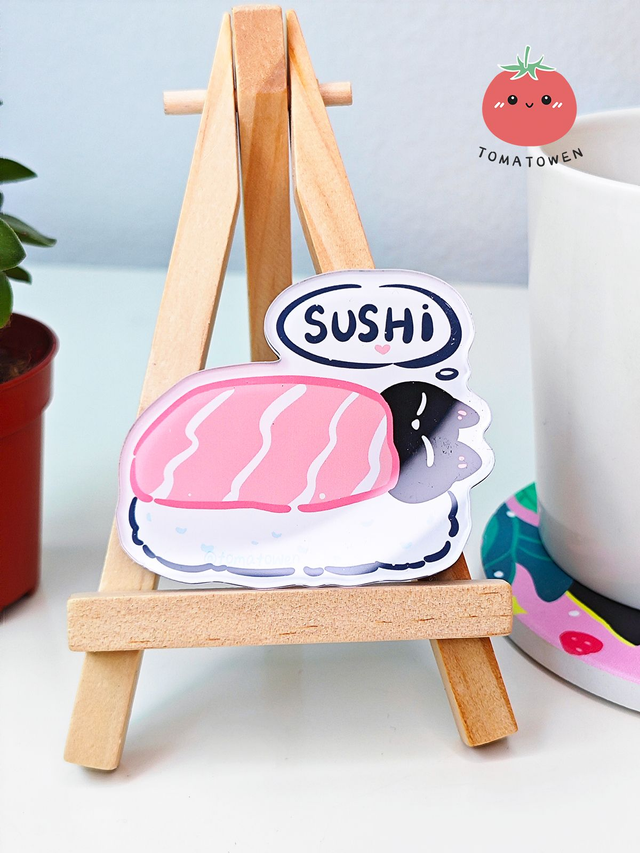Fridge magnet: Sushi dream cat