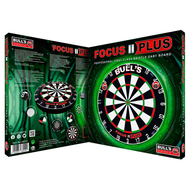 BULL'S Focus II Plus Dart Board 4022847680104