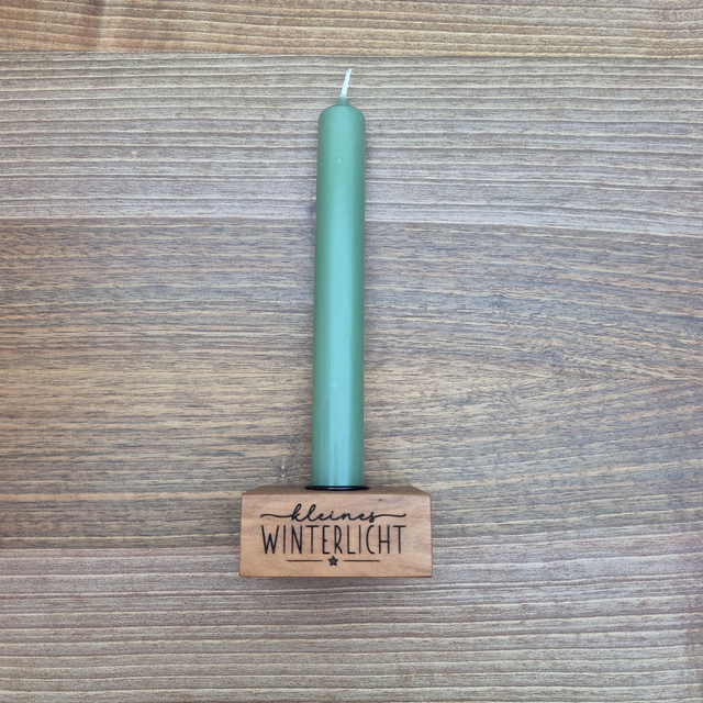 1er Stabkerzenhalter, kleines Winterlicht