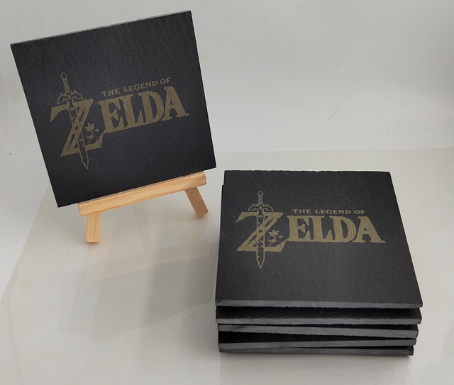 Lot de 6 dessous de verre en ardoise – Legend of Zelda 🗡️🛡️