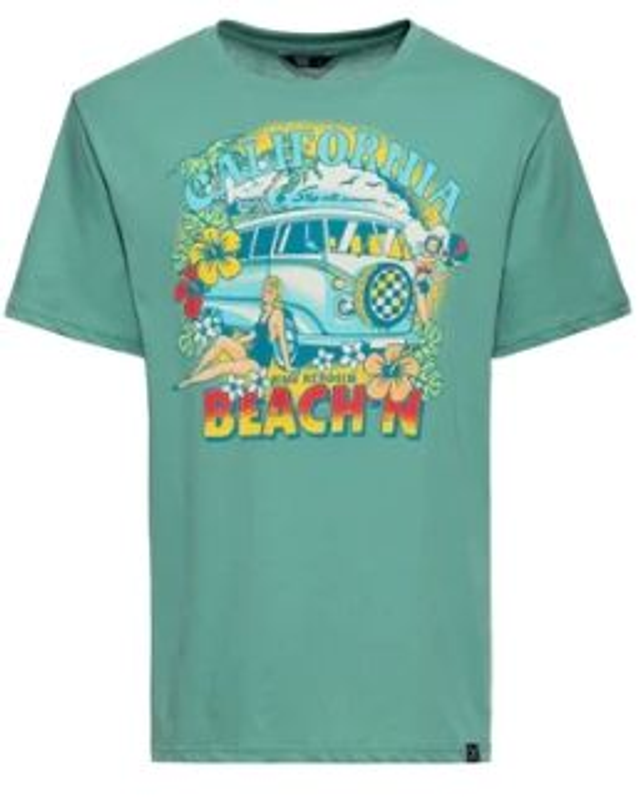 T-shirt vert homme California Beach'n