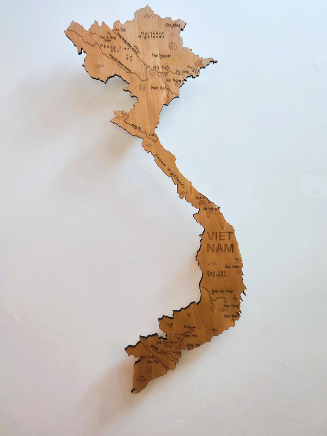 A07 – Carte du Vietnam - Décoration murale design