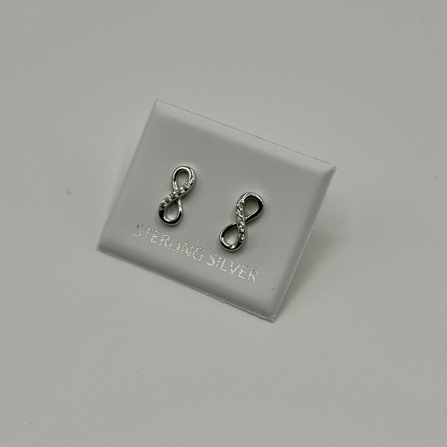 CZ Diamond Infinity Earrings