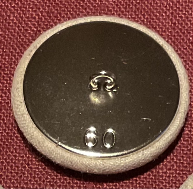 Embroidered Linen covered buttons - Labrador head silhouette