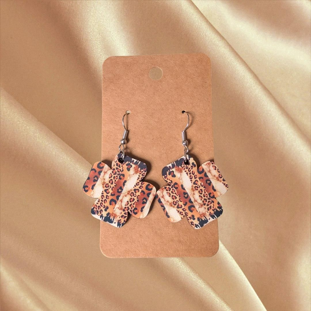 N° 91 Boucles d'oreilles trèfle fantaisie hypoallergénique 