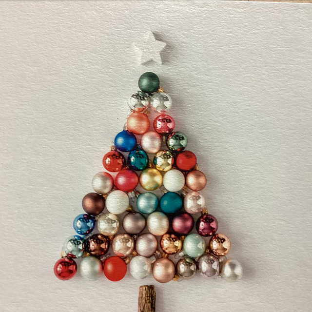 Christmas Open Baubles Card OD