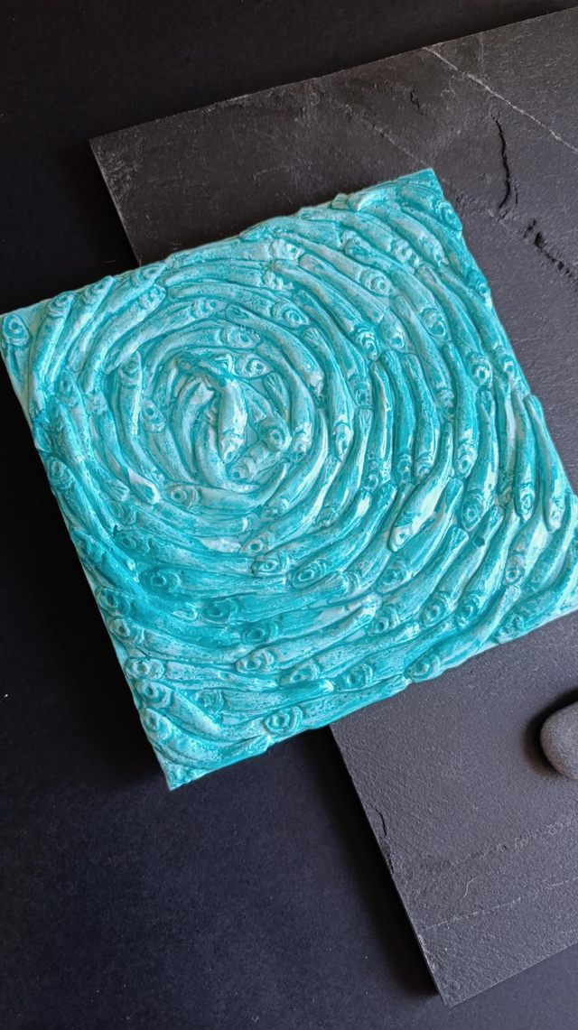 Turquoise Asymmetric Circle 
