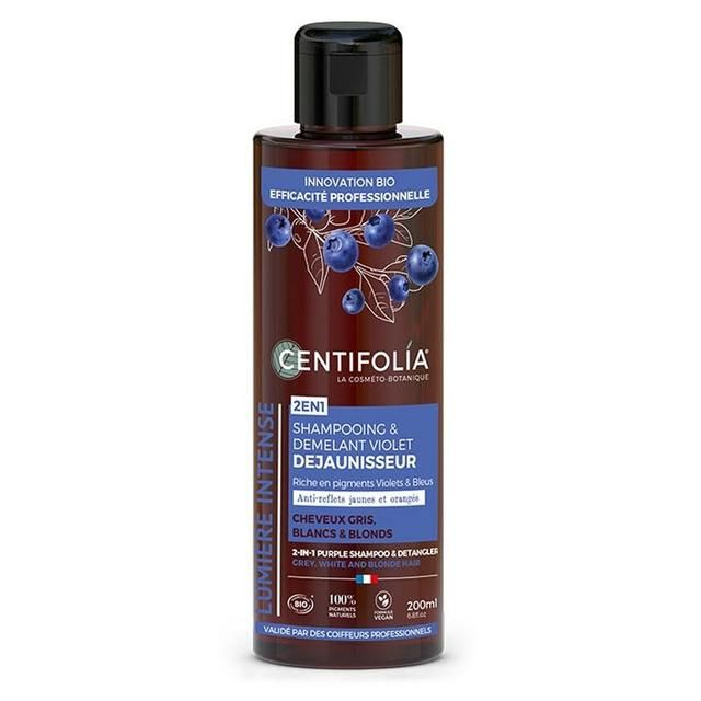 Shampoing Violet Déjaunisseur 2en1 200ml | Centifolia - Anti-reflets jaunes &amp; orangés