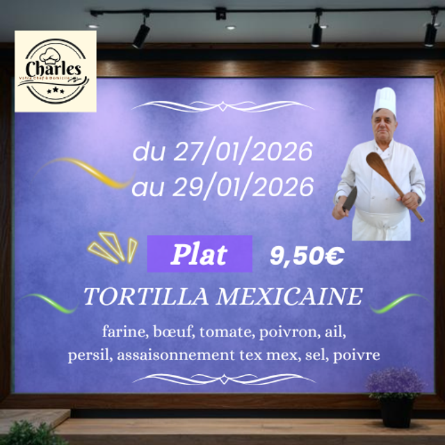 Tortilla Mexicaine - plat 1 personne