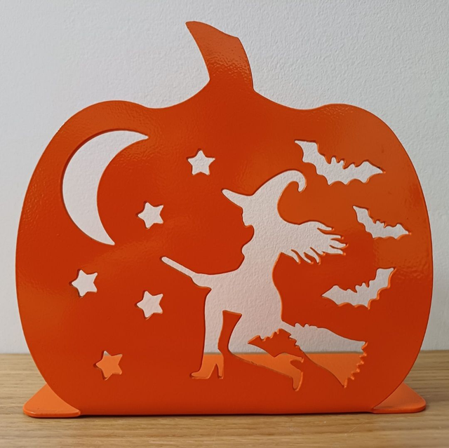 Witch &amp; Broom Pumpkin Stand