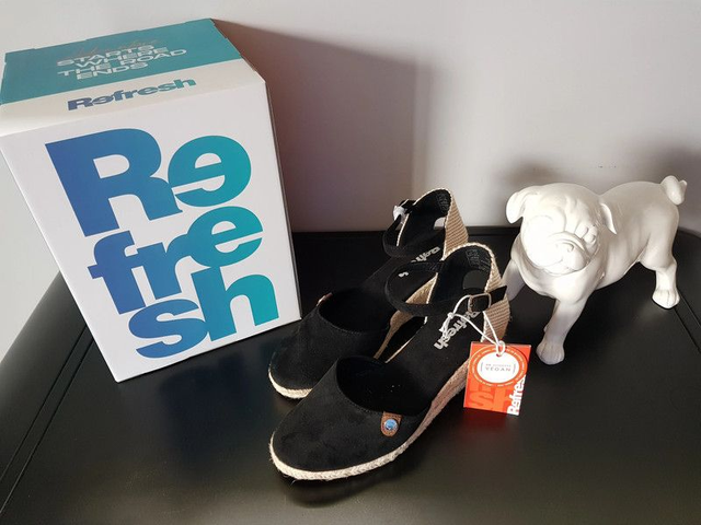 Espadrilles compensées Refresh noires