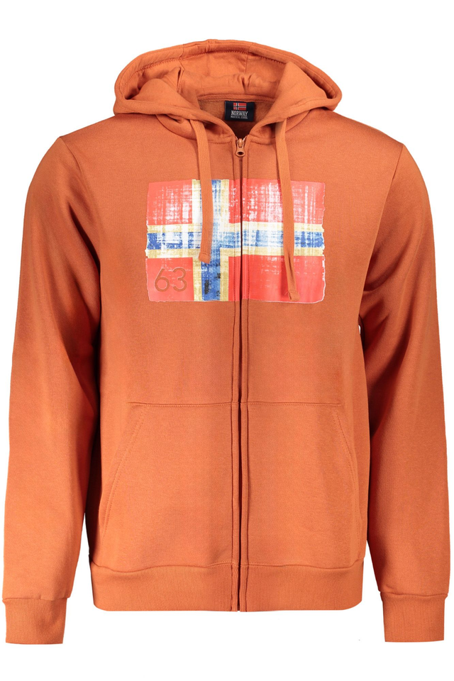 NORWAY 1963 FELPA CON ZIP UOMO MARRONE