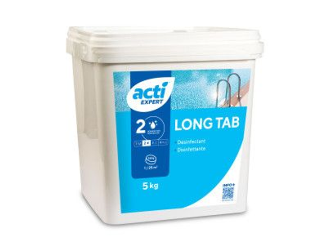 CHLORE LENT 5KG  stabilisé ACTI - galets de 250 Grammes
