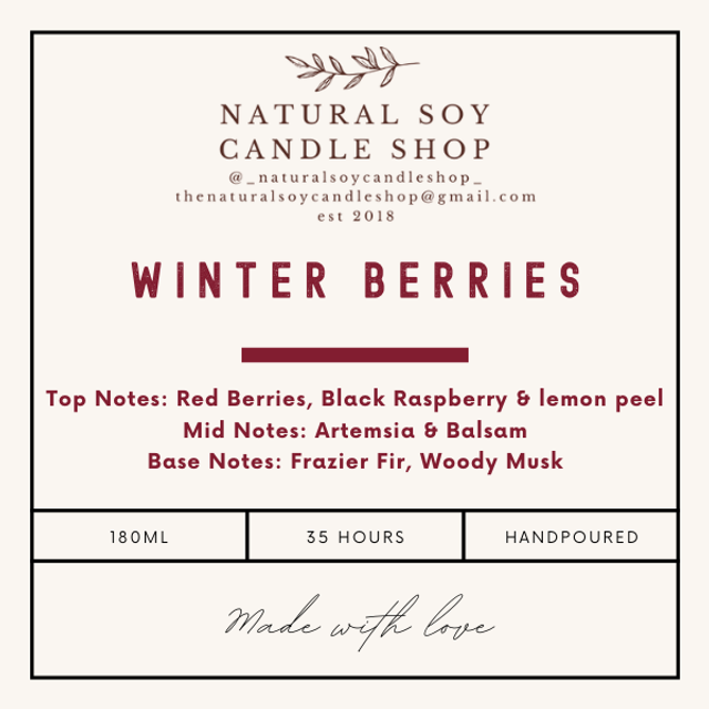 Winter Berries Soy Candle